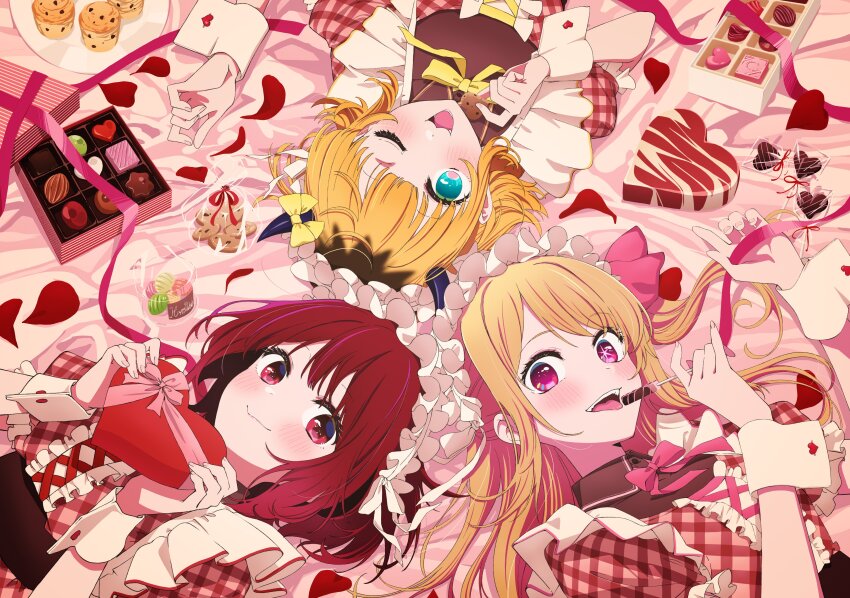absurdres arima_kana bob_cut highres hoshino_ruby inverted_bob mem-cho oshi_no_ko red_eyes red_hair short_hair