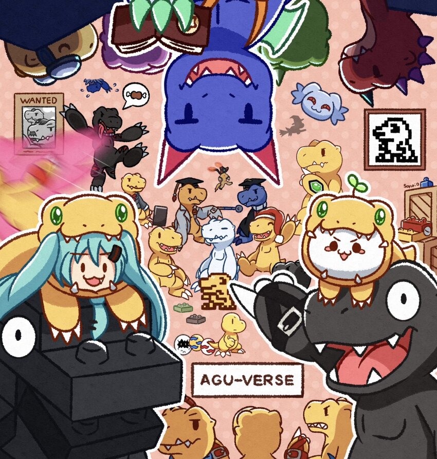 agumon agumon_(black) agumon_(black)_(digimon_savers) agumon_(black)_x-antibody agumon_(cosplay) agumon_(digimon_savers) agumon_-yuki_no_kizuna- agumon_burst_mode agumon_hakase agumon_x-antibody belt bone book bread bushiagumon claws clearagumon closed_eyes cosplay digimoji digimon digimon_(creature) digimon_adventure digimon_adventure_v-tamer_01 digimon_dreamers digimon_next digimon_rearise digimon_world:_digital_card_arena digimon_world_re:digitize digimon_world_re:digitize_decode dreaming english_text facial_hair flying food formal_clothes full_moon guilmon hat hatsune_miku highres horns looking_at_viewer meat meme monitamon moon mustache news nise_agumon_hakase open_mouth pagumon parody pointing poster_(object) ? rurimon santaagumon shadow sharp_teeth sleeping speech_bubble star_(symbol) suit suitcase tail teeth tongue toyagumon toyagumon_(black) vocaloid wings yukiagumon