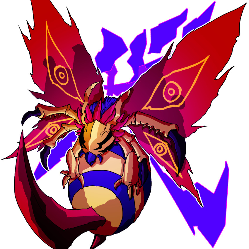 beak bug digimon digimon_(creature) flymon highres solo wings