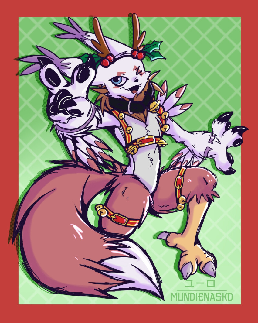aquilamon christmas digimon digimon_(creature) fusion oridigi original silphymon solo tailmon