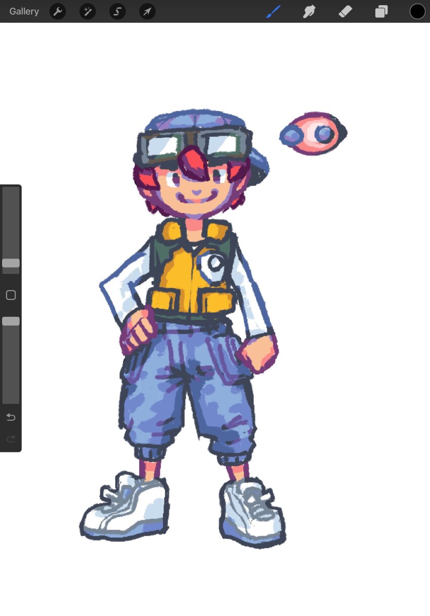1boy atsushi_(digimon_world_3) digimon digimon_world_3 goggles goggles_on_head highres male_focus smile solo