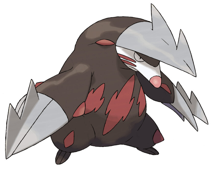 artist_request claws closed_mouth excadrill full_body gen_5_pokemon highres nintendo no_humans official_art pokemon pokemon_(creature) pokemon_bw pokemon_focus simple_background solo third-party_source white_background