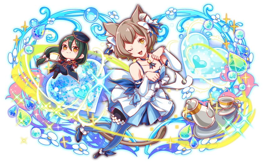 1boy 1girl :3 aiguillette animal_ear_fluff animal_ears anime_coloring aqua_boots aqua_bow aqua_theme armband armpit_crease artist_request ascot bare_shoulders beret black_footwear black_pantyhose blue_bow blue_choker blue_coat blue_dress blue_footwear blue_gemstone blue_hat blue_outline blue_pants blue_ribbon blue_sleeves blush bob_cut bolo_tie boots bow bow_skirt brown_eyes cat_ears chibi choker clenched_hands closed_mouth coat coattails collarbone crash_fever cross-laced_clothes cross-laced_skirt crossed_legs crusch_karsten cup detached_sleeves dot_nose dress dress_bow epaulettes eyelashes eyes_over_blush felix_argyle floating_hair flower frilled_dress frilled_skirt frilled_thighhighs frills from_above front-tie_top full_body game_cg gem gloves green_gemstone green_hair hair_between_eyes hair_bow hair_ribbon hand_on_own_hip hat heart high-waist_skirt high_heels holding holding_cup jewelry knee_boots knees_together_feet_apart lace-trimmed_sleeves lace_trim large_bow layered_dress lid light_blush light_brown_hair long_hair long_sleeves looking_at_another looking_at_viewer low-tied_long_hair lying male_focus military_coat military_hat military_uniform number_print numbered official_art official_style on_back one_eye_closed outline pants pantyhose parted_bangs parted_lips paw_pose pendant pinstripe_thighhighs pitcher_(container) plate print_skirt re:zero_kara_hajimeru_isekai_seikatsu red_armband red_outline ribbon short_dress short_eyebrows short_hair simple_background single_vertical_stripe skirt sleeve_ribbon solo_focus spaghetti_strap sparkle square square_print standing standing_on_one_leg striped_clothes striped_ribbon striped_thighhighs tachi-e thick_eyebrows thighhighs thighhighs_over_pantyhose third-party_source toeless_legwear transparent_background trap tray underbust v-shaped_eyebrows vertical-striped_clothes vertical-striped_leggings vertical-striped_ribbon vertical-striped_thighhighs very_long_hair water_drop white_ascot white_bow white_dress white_flower white_gloves white_skirt yellow_eyes