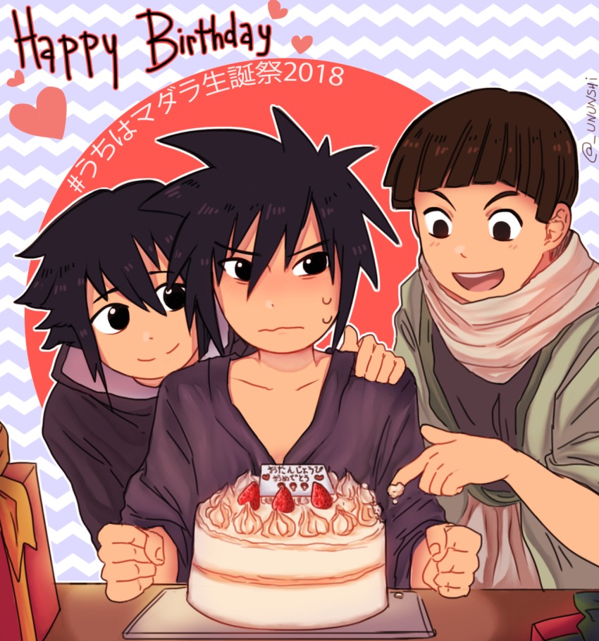 3boys highres male_focus multiple_boys naruto_(series) naruto_shippuuden senju_hashirama uchiha_izuna uchiha_madara