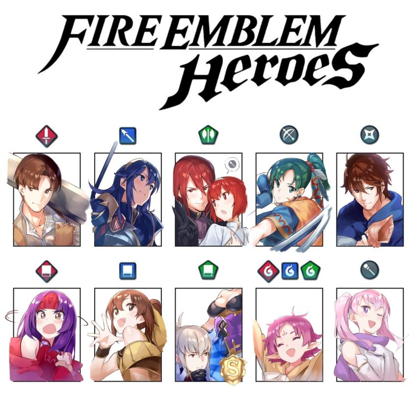 armor bad_id bad_twitter_id bare_shoulders blonde_hair blue_eyes blush breastplate brown_eyes brown_hair camilla_(fire_emblem) delthea_(fire_emblem) fae_(fire_emblem) fire_emblem fire_emblem:_mystery_of_the_emblem fire_emblem:_path_of_radiance fire_emblem:_the_binding_blade fire_emblem:_the_blazing_blade fire_emblem_awakening fire_emblem_echoes:_shadows_of_valentia fire_emblem_fates fire_emblem_heroes frederick_(fire_emblem) frederick_(horizon_watcher)_(fire_emblem) green_eyes green_hair hairband headband highres ichikei jewelry long_hair lucina_(fire_emblem) lyn_(fire_emblem) maria_(fire_emblem) misheil_(fire_emblem) multiple_girls nintendo open_mouth pink_hair pointy_ears ponytail purple_hair red_eyes red_hair robe sanaki_kirsch_altina serra_(fire_emblem) short_hair siblings simple_background smile takumi_(fire_emblem) tiki_(fire_emblem) tobin_(fire_emblem) twintails yellow_eyes yomo_(majidon)