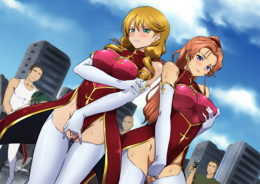 absurdres blonde_hair blue_eyes code_geass code_geass:_soubou_no_oz highres marrybell_mel_britannia non-web_source oldrin_zevon orange_hair