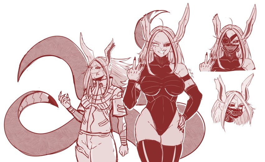 animal_ears boku_no_hero_academia dark-skinned_female dark_skin ettso fusion highres mirko non-web_source rabbit_ears rabbit_girl tagme tokyo_ghoul