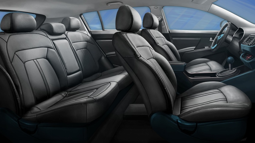 car_interior car_seat day from_side grey_theme highres leather no_humans non-web_source official_art our_life:_beginnings_and_always scenery steering_wheel window_light