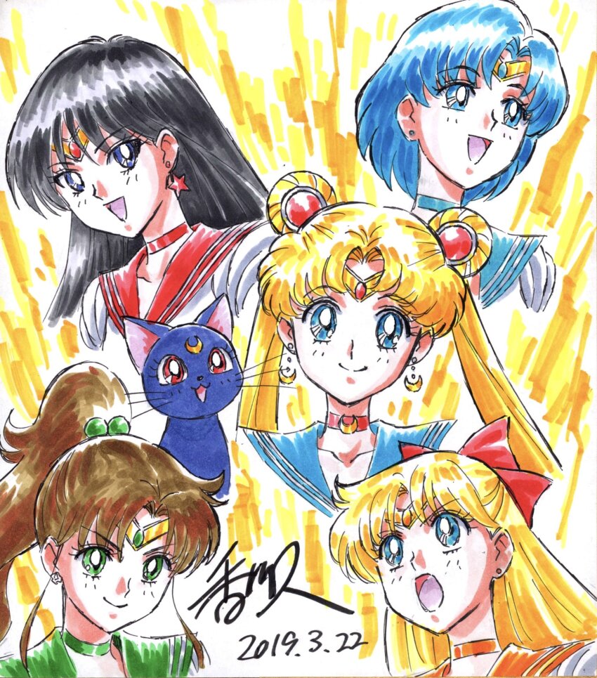 aino_minako bishoujo_senshi_sailor_moon highres hino_rei kagawa_hisashi kino_makoto luna_(sailor_moon) mizuno_ami sailor_jupiter sailor_mars sailor_moon sailor_venus tagme toei_animation tsukino_usagi