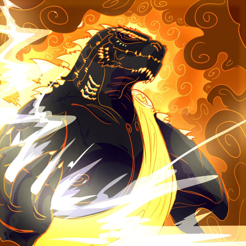 1boy ancient_greek_clothes bara bare_pectorals burning_godzilla cloud crossover dinosaur_boy disney electricity electrokinesis fine_art_parody furry furry_male godzilla godzilla:_king_of_the_monsters godzilla_(monsterverse) godzilla_(series) godzilla_evolved godzilla_x_kong:_the_new_empire greco-roman_clothes greek_painting_style hercules_(1997_film) here_comes_zeuszilla_(meme) highres holding_lightning_bolt kaiju kia_(imkiara_123) king_kong_(series) large_pectorals legendary_pictures male_focus meme monster monsterverse multiple_crossover muscular muscular_male muscular_other parody pectorals solo style_parody toga toho upper_body zeuszilla_(plasmili0)