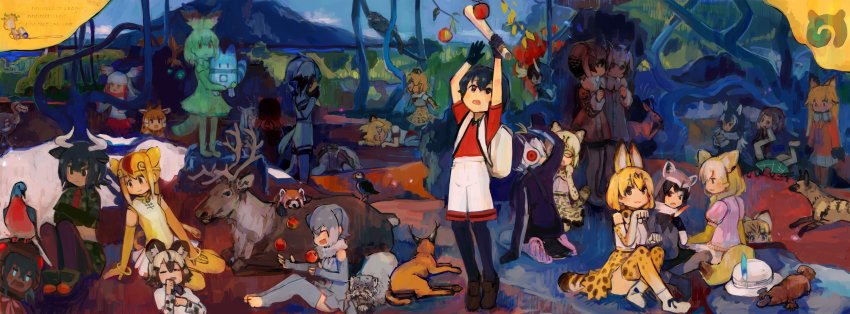 &gt;:( 10s 6+girls :/ :3 :c :d :o ^_^ aardwolf aardwolf_(kemono_friends) african_wild_dog_(kemono_friends) american_beaver_(kemono_friends) animal animal_ears animal_on_head animal_print ankle_boots annotated antlers apple aqua_hair arabian_oryx_(kemono_friends) arms_at_sides arms_up atlantic_puffin atlantic_puffin_(kemono_friends) aurochs_(kemono_friends) backpack bad_id bad_twitter_id bag bangs_pinned_back baobab bare_shoulders barefoot beaver_ears binoculars binturong binturong_(kemono_friends) bird bird_on_head bird_tail bird_wings black-framed_eyewear black-tailed_prairie_dog_(kemono_friends) black_eyes black_gloves black_hair black_jacket black_pantyhose black_ribbon blazer blonde_hair blue_ribbon blue_shirt blunt_bangs bodystocking book boots bow bowtie bracelet brown_coat brown_eyes brown_footwear brown_hair bucket_hat bus camouflage camouflage_shirt camouflage_skirt caracal caracal_(kemono_friends) cat cat_ears cat_tail cellien_(kemono_friends) cellval circlet clenched_hands closed_eyes coat collar colored_skin common_raccoon_(kemono_friends) cow_ears crop_top crossed_arms crossed_bangs d: d:&lt; dark-skinned_female dark_skin dodo_(bird) dodo_(kemono_friends) dog_ears elbow_gloves eurasian_eagle_owl_(kemono_friends) expressionless ezo_red_fox_(kemono_friends) facing_away feathers fennec_(kemono_friends) fine_art_parody fingerless_gloves food footwear_ribbon fox_ears fox_tail frilled_sleeves frilled_swimsuit frills from_behind from_side frown fruit full_body fur_collar galapagos_tortoise_(kemono_friends) gazelle_ears giraffe_ears giraffe_horns giraffe_print glasses gloves glowing glowing_eyes golden_snub-nosed_monkey_(kemono_friends) gradient_hair grass green_skin green_skirt grey_coat grey_gloves grey_hair grey_legwear grey_one-piece_swimsuit grey_wolf_(kemono_friends) hair_between_eyes hair_ornament hairclip hand_on_own_chin hand_up hat hat_feather head_wings high-waist_skirt high_ponytail highres hippopotamus_(kemono_friends) hippopotamus_ears holding holding_book holding_feather holding_spoon hood hoodie horns indian_style jacket jaguar_(kemono_friends) jaguar_ears japanese_crested_ibis_(kemono_friends) japari_bus japari_symbol jewelry jitome juggling kaban_(kemono_friends) kangaroo kemono_friends lap_pillow leopard_print lesser_panda_(kemono_friends) lion_(kemono_friends) lion_ears loafers long_hair long_sleeves looking_at_another looking_away looking_down looking_to_the_side looking_up low_twintails lucky_beast_(kemono_friends) lying mane manga_(object) margay_(kemono_friends) midriff monkey_ears monkey_tail moose_(kemono_friends) moose_ears motor_vehicle mountain multicolored_hair multiple_girls music neck_ribbon necktie no_shoes northern_white-faced_owl_(kemono_friends) on_back on_head one-piece_swimsuit open_book open_mouth orange_eyes orange_hair orange_jacket orechan otter_ears outdoors pallas&#039;s_cat pallas&#039;s_cat_(kemono_friends) pantyhose parody parted_bangs passenger_pigeon passenger_pigeon_(kemono_friends) paw_pose pencil_skirt penguin_tail pigeon pink_boots pink_ribbon pink_sweater plaid_clothes plaid_skirt platypus platypus_(kemono_friends) ponytail profile puffy_short_sleeves puffy_sleeves raccoon_ears reading red_eyes red_gloves red_kangaroo_(kemono_friends) red_legwear red_necktie red_panda red_shirt red_skirt reindeer reindeer_(kemono_friends) reticulated_giraffe_(kemono_friends) ribbon royal_penguin_(kemono_friends) sand_cat_(kemono_friends) serval_(kemono_friends) serval_tail shirt shoe_soles shoebill_(kemono_friends) shoes short-sleeved_sweater short_hair short_hair_with_long_locks short_sleeves shorts side_slit sidelocks singing sitting skirt sleeping sleeve_cuffs sleeveless sleeveless_shirt small-clawed_otter_(kemono_friends) smile spoon spotted_hair standing streaked_hair striped_tail sweater swimsuit tail tareme thighhighs tiptoes toeless_legwear toes tree tsuchinoko_(kemono_friends) tsurime turtle twintails two-tone_bow two-tone_bowtie two-tone_hair unitard unworn_hat unworn_headwear v-shaped_eyebrows vehicle walking wariza wavy_mouth where_do_we_come_from?_what_are_we?_where_are_we_going? white_bow white_bowtie white_footwear white_hair white_hat white_legwear white_shirt white_shorts wide_sleeves wings wolf_ears writing yellow_eyes yellow_gloves yellow_necktie |d