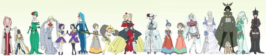 00s 6+girls ainzer bad_id bad_pixiv_id byakou dayakkaiser dekabutsu dress dyakkaiser enki_(juuni_kokuki) enki_(ttgl) gember genber grapearl gurren-lagann highres kid_knuckle kidd_knuckle king_kittan lazengann long_image mecha mecha_musume moshogun multiple_girls pantyhose personification robot sayrune shiratae_kiku shuzack sozoshin tengen_toppa_gurren_lagann teppelin thighhighs twin_boukun wide_image
