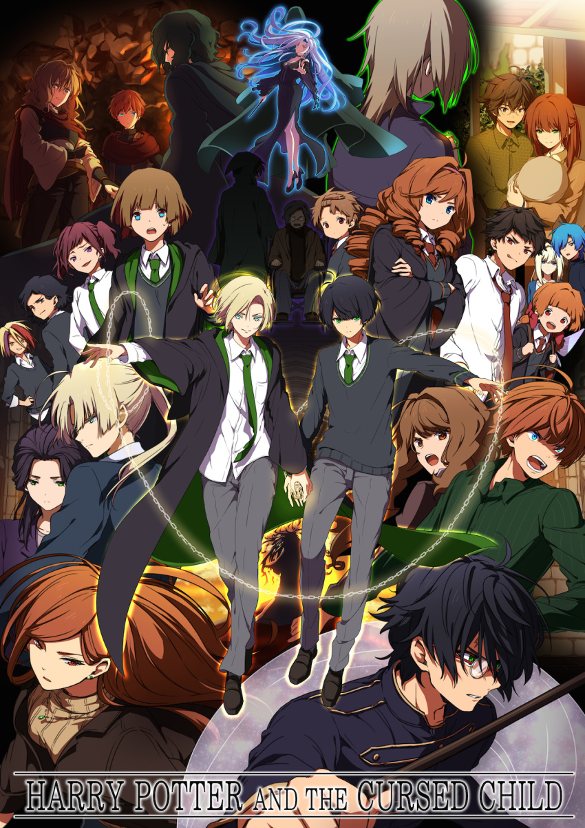 6+boys 6+girls aged_up albus_severus_potter amos_diggory astoria_greengrass baby black_hair black_robe blonde_hair brother_and_sister brothers craig_bowker delphini draco_malfoy dress dual_persona father_and_daughter father_and_son ginny_weasley green_eyes gryffindor harry_potter harry_potter_(series) harry_potter_and_the_cursed_child hermione_granger highres hogwarts_school_uniform holding hugo_weasley james_potter james_sirius_potter kapirusu karl_jenkins lily_evans lily_luna_potter long_hair multicolored_hair multiple_boys multiple_girls necktie polly_chapman robe ron_weasley rose_weasley school_uniform scorpius_malfoy severus_snape short_hair siblings silver_hair slytherin smile striped_neckwear teddy_remus_lupin theodore_nott time_paradox victoire_weasley wheelchair wizarding_world yann_fredericks