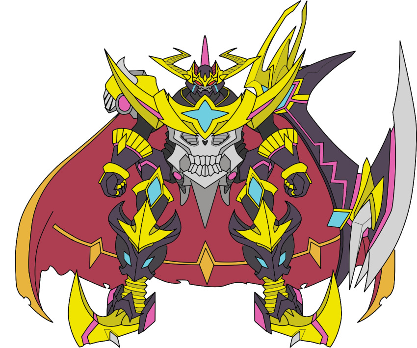 armor cape darkknightmon darkknightmon_x-antibody digimon digimon_(creature) looking_at_viewer solo transparent_background