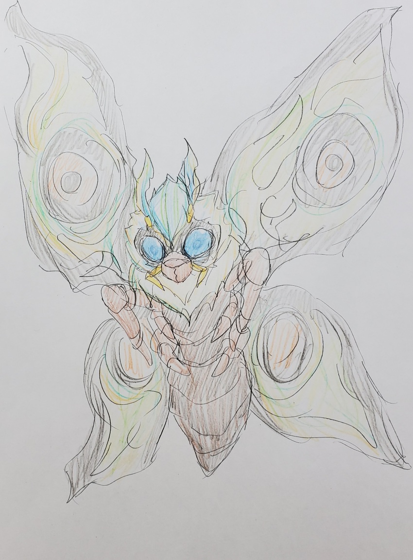 1girl absurdres bug godzilla_(series) highres bug moth mothra mothra_(series) tagme