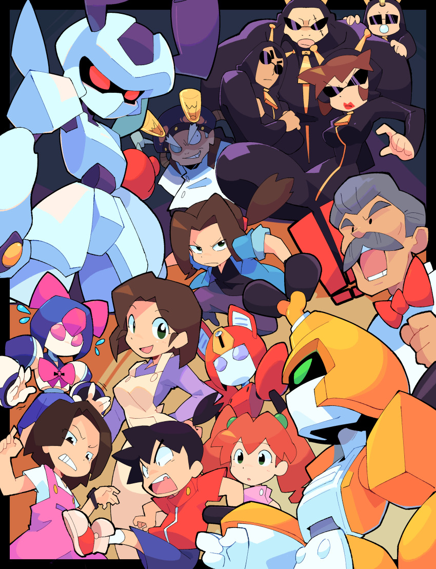absurdres amazake_arika bacun brass_(medarot) dr._hebereke highres junmai_karin kikuhime medarot metabee mr_uruchi peppercat roborobo_dan roborobo_gang rokusho sailor-multi sakekasu_(medarot) salami_(medarot) shiokara_(medarot) surume_(medarot) tenryou_chidori tenryou_ikki