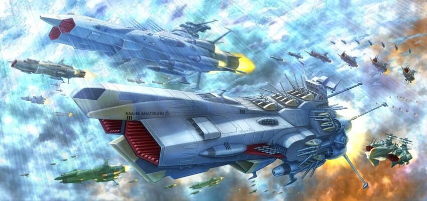 artist_request battleship character_name commentary_request comparison concept_art energy_cannon final_yamato highres kinoshita_teitoku light machinery military military_vehicle muzzle no_humans official_style original radar radar_dish radio_antenna redesign ship ship_turret sketch spacecraft translation_request uchuu_senkan_yamato warship watercraft wave_motion_gun window yamato2520 yamato_(uchuu_senkan_yamato)