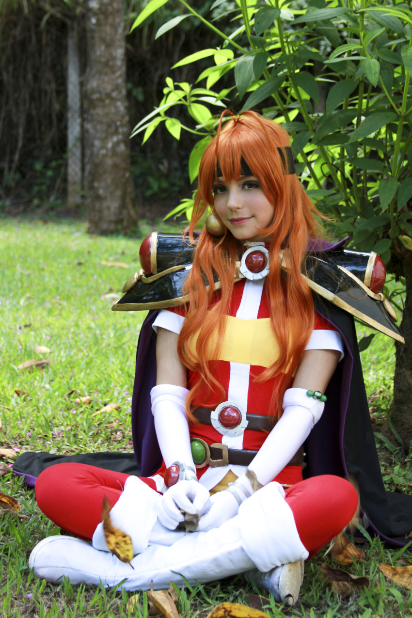 1girl boots cosplay cosplay_photo grass icecharizardcosplay lina_inverse photo_(medium) slayers solo