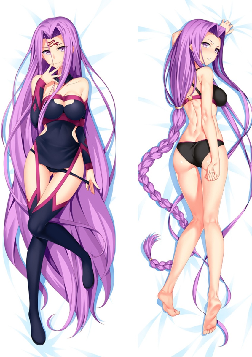 1girl artist_request butt_crack fate/stay_night fate_(series) highres medusa_(fate) medusa_(rider)_(fate) purple_eyes source_request tagme underwear