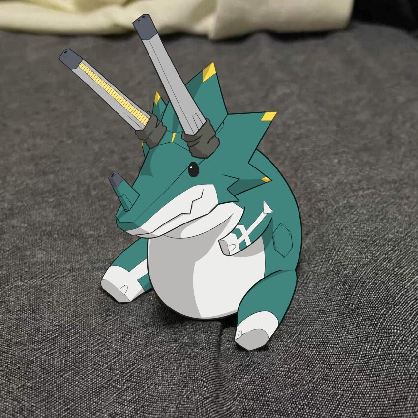 absurdres digimon digimon_(creature) dinosaur highres horns meme solo wezengammamon