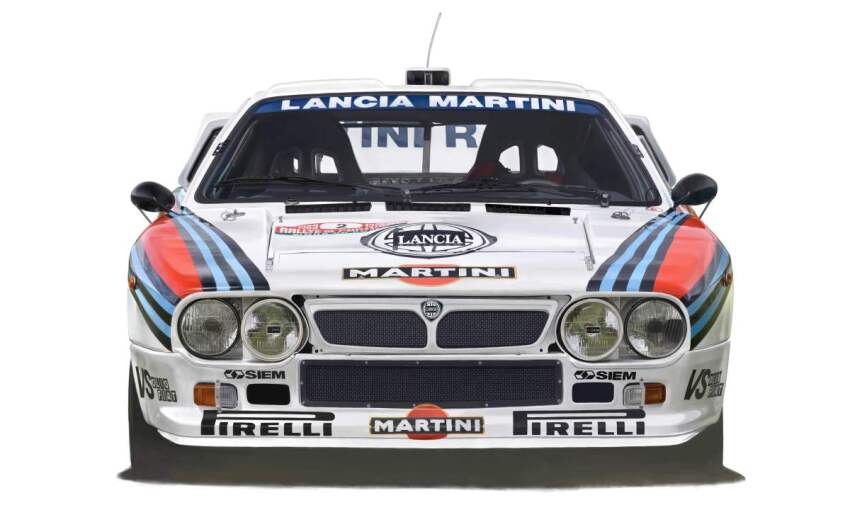 asai_takashi car lancia_(brand) lancia_037 motor_vehicle no_humans original product_placement race_vehicle racecar rally_car vehicle_focus white_background white_car