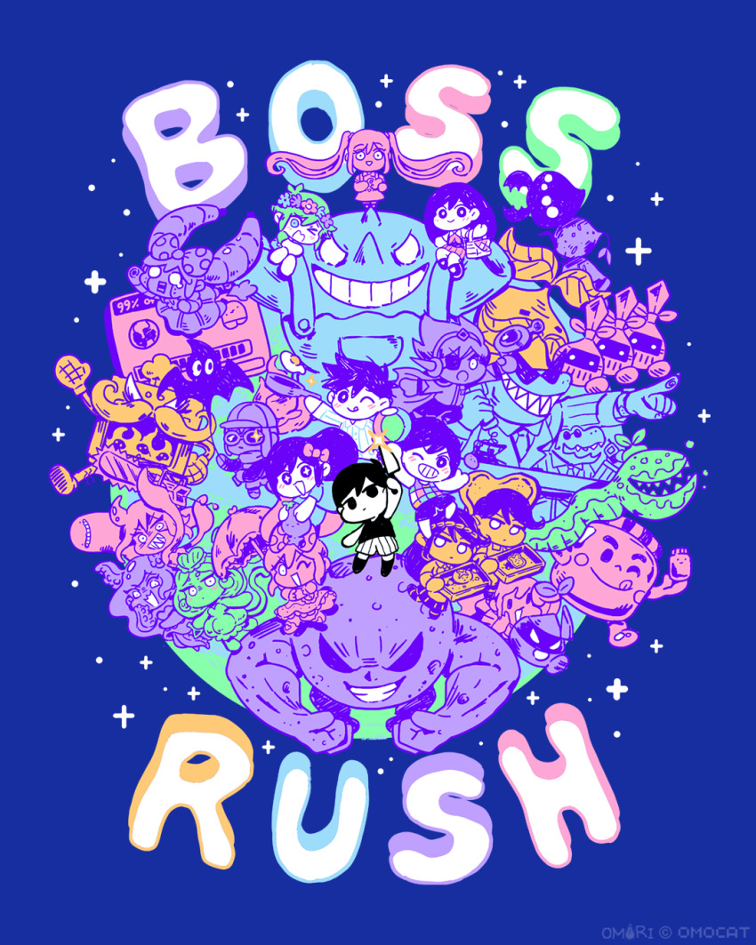 &gt;_o 6+boys 6+girls arm_up artist_name aubrey_(headspace)_(omori) aubrey_(omori) basil_(headspace)_(omori) basil_(omori) basket biscuit_(omori) black_eyes black_hair blue_eyes blush boss_(omori) captain_spaceboy chainsaw character_request check_character chibi colored_skin copyright_name doughie_(omori) download_window_(omori) eyepatch flower gator_guy_(omori) goggles green_eyes green_hair grin gun hat head_wreath hector_(omori) hero_(headspace)_(omori) hero_(omori) highres holding holding_basket holding_chainsaw holding_gun holding_knife holding_phone holding_tray holding_umbrella holding_weapon humanoid_robot humphrey_(omori) kel_(headspace)_(omori) kel_(omori) kid&#039;s_kite_(omori) king_carnivore_(omori) king_crawler_(omori) kite_kid_(omori) knife life_jam_guy_(omori) long_hair looking_at_viewer mari_(headspace)_(omori) mari_(omori) marina_(omori) medusa_(omori) molly_(omori) mr._jawsum multiple_boys multiple_girls mutantheart_(omori) necktie nefarious_chip_(omori) official_art omocat omori one_eye_closed open_mouth parasol parted_lips perfectheart_(omori) phone picnic_basket pluto_(omori) pointing purple_eyes purple_hair roboheart_(omori) robot shady_mole_(omori) shark_boy sharp_teeth short_hair sir_maximus_(omori) slime_girls_(omori) smile snaley_(omori) sprout_mole sunglasses sweetheart_(omori) teeth tentacle_hair tentacles tray triangle_mouth twintails umbrella weapon white_skin ye_old_sprout_(omori)