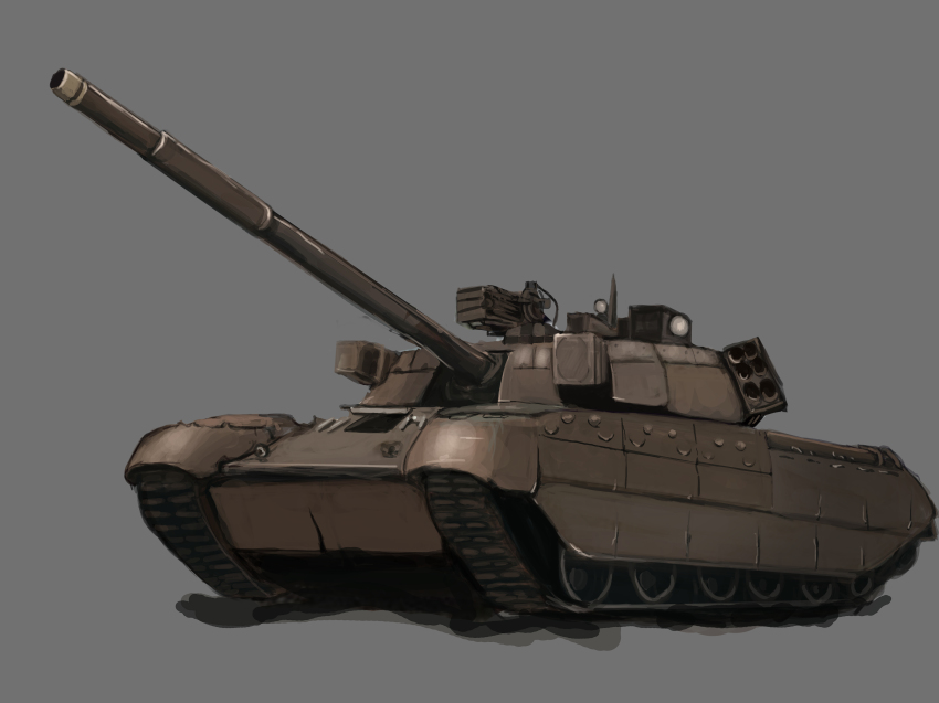 absurdres grey_background highres military military_vehicle motor_vehicle original poet simple_background t-80 tank vehicle_focus
