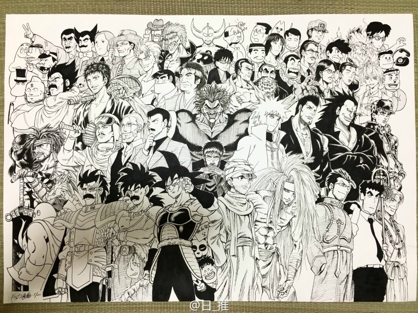 00s 10s 1990s_(style) 6+boys annotation_request aotsuki_shigure apron araiwa_kazumi armor ashibe&#039;s_father axe azumanga_daiou bakabon&#039;s_father baran barbapapa bardock beard bleach boku_no_hero_academia bonobono bonobono_(character) character_request chibi_maruko-chan cigarette clannad cooking_papa cowboy_hat crayon_shin-chan crossover death_note doraemon dr._slump dragon_ball dragon_quest dragon_quest_v dragonball_z echizen_nanjirou endeavor_(boku_no_hero_academia) facial_hair final_fantasy final_fantasy_vi final_fantasy_x fire flint_(mother_3) fujiwara_bunta fullmetal_alchemist furukawa_akio gegege_no_kitarou ging_freecss gintama glasses grappler_baki greyscale grisha_yeager hanma_yujiro hat highres hood hunter_x_hunter ikari_gendou initial_d jarinko_chie jecht jojo_no_kimyou_na_bouken kandar kurosaki_isshin kusakabe_tatsuo kuujou_joutarou lee_(dragon_garou) long_hair maes_hughes mahou_tsukai_sally male_focus matsuno_matsuzou medama_oyaji meitantei_conan mihama_chiyo&#039;s_father monkey_d._dragon monochrome moomin moominpappa mother_(series) mother_2 mother_3 mr._koiwai multiple_boys multiple_crossover muscular mustache namikaze_minato naruto naruto_(series) neon_genesis_evangelion nintendo nobi_nobisuke nohara_hiroshi norimaki_senbei one_piece osomatsu-kun osomatsu_(series) papas paragus_(dragon_ball_z) phone pointy_ears racket raizen_(yu_yu_hakusho) ranma_1/2 retro_artstyle ryuuko_no_ken sakura_hiroshi saotome_genma scar scar_across_eye scar_on_face scouter shadow_(ff6) shingeki_no_kyojin shounen_ashibe smoking spiked_hair staff sword takemoto_tetsu takuma_sakazaki tennis_no_ouji-sama tennis_racket tensai_bakabon tetsuwan_atom the_king_of_fighters tonari_no_totoro top_hat toriko_(series) trait_connection umataro_tenma umibouzu_(gintama) ushio_to_tora v van_hohenheim weapon white_background yagami_souichirou yotsubato! yuu_yuu_hakusho