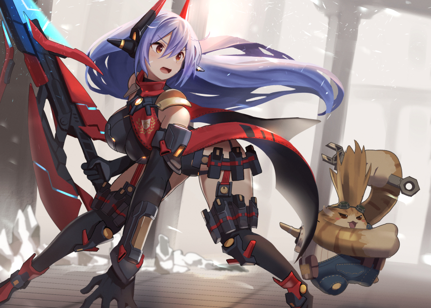 1girl breasts highres large_breasts long_hair medaman poppi_(xenoblade) poppi_qtpi_(xenoblade) robot_ears robot_girl very_long_hair xenoblade_chronicles_(series) xenoblade_chronicles_2