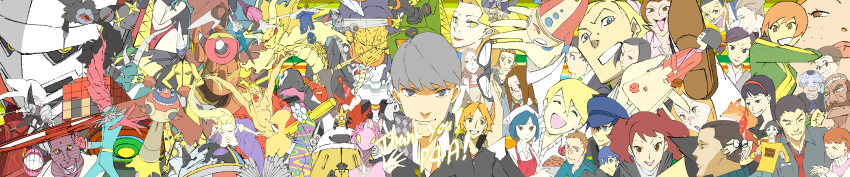 6+boys 6+girls absolutely_everyone absurdres adachi_tooru amagi_yukiko amaterasu_(persona) atlus beelzebub_(megami_tensei) black_eyes black_hair blonde_hair blue_eyes blue_hair brown_eyes brown_hair cabbie_hat dark_persona doujima_nanako doujima_ryoutarou dual_persona ebihara_ai everyone fushimi_chihiro glasses grey_hair hairband hanamura_yousuke hat headscarf hei_jin highres himiko_(persona_4) ichijou_kou igor_(persona) izanagi_(persona_4) jiraiya_(persona_4) kanzeon_(persona_4) kashiwagi_noriko king_frost kintoki-douji konishi_naoki konishi_saki konohana_sakuya_(persona) kubo_mitsuo kujikawa_rise kuma_(persona_4) kuroda_hisano leanan_sidhe_(megami_tensei) long_hair long_image lucifer_(megami_tensei) margaret margaret_(persona) master_daidara matsunaga_ayane megami_tensei minami_eri morooka_kinshirou multiple_boys multiple_girls nagase_daisuke nakajima_shu nakamura_aika namatame_taro namatame_tarou narukami_yu ootani_hanako ozawa_yumi persona persona_3 persona_4 rokuten_mao satonaka_chie scar school_uniform shadow_(persona) shin_megami_tensei shirogane_naoto short_hair smile sukuna_hikona susanoo_(persona) suzuka_gongen take-mikazuchi tatsumi_kanji tomoe_(persona_4) uehara_sayoko wide_image yamato_takeru_(persona)