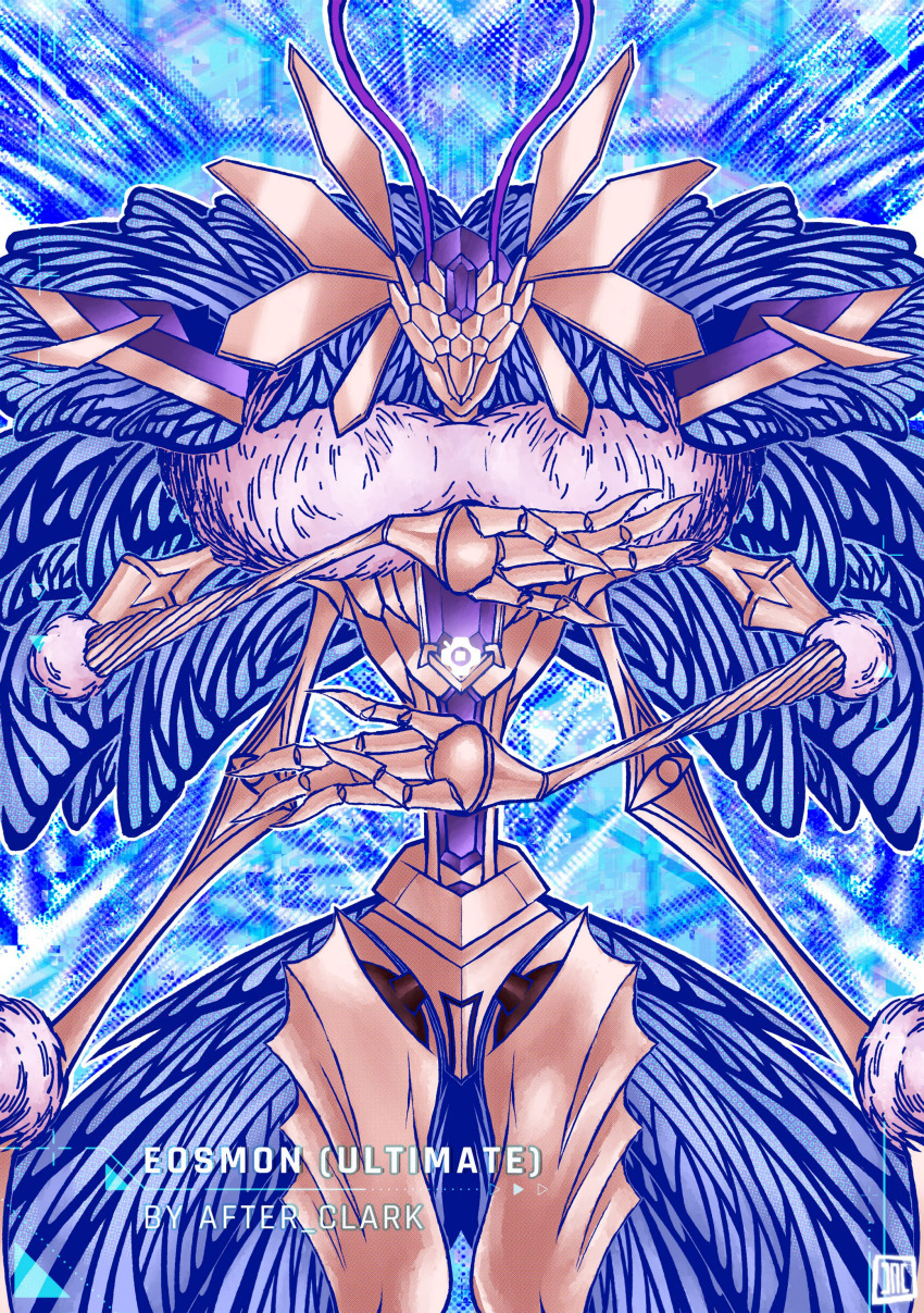 absurdres arthropod_girl digimon digimon_(creature) eosmon_ultimate hexagon highres mask solo square wings