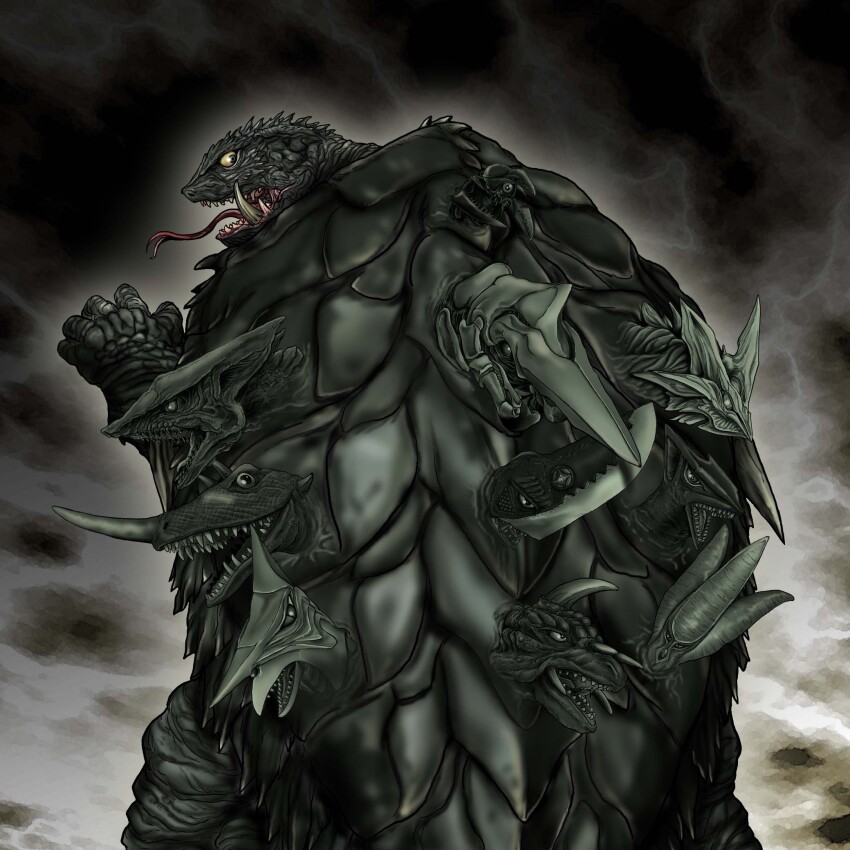 alien barugon beak bug chameleon daiei_film daiei_motion_picture dual_persona extra_faces fish forked_tongue gamera gamera:_guardian_of_the_universe gamera_(series) gamera_2:_attack_of_legion gamera_3:_revenge_of_iris gamera_vs._barugon gamera_vs._guiron gamera_vs._gyaos gamera_vs._jiger gamera_vs._viras gamera_vs._zigra giant giant_monster green_eyes guiron gyaos highres horns iris_(gamera) jiger kaiju legion_(gamera) lizard long_tongue looking_back monster mother_and_child no_humans octopus open_mouth parent_and_child roaring satoru33 sea_monster shark sharp_teeth shuriken soldier_legion space_monster squid super_gyaos surreal sword teeth tongue tongue_out turtle turtle_shell tusks viras weapon zigra