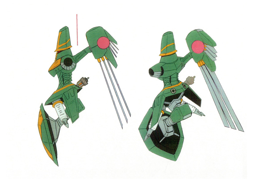 1boy absurdres appmon armor back biomon reference_sheet claws creature digimon digimon_universe:_appli_monsters full_armor full_body highres mecha monster multiple_views no_humans official_art red_eyes robot simple_background standing