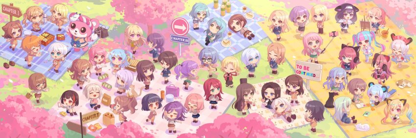 6+girls afterglow animal aoba_moca arrow_(symbol) asahi_rokka ave_mujica_(bang_dream!) bag bang_dream! bang_dream!_it&#039;s_mygo!!!!! black_cat book bucket cat cellphone cherry_blossoms chibi chibi_only chihaya_anon chocolate_cornet fang food fuji_miyako futaba_tsukushi hair_ornament hanasakigawa_school_uniform hanazono_tae haneoka_school_uniform hazawa_tsugumi hello_happy_world! highres hikawa_hina hikawa_sayo hiromachi_nanami holding holding_sword holding_weapon ichigaya_arisa imai_lisa kaname_raana katana kirigaya_toko kitazawa_hagumi kurata_mashiro long_hair maruyama_aya matsubara_kanon michelle_(bang_dream!) minato_yukina minetsuki_ritsu misumi_uika mitake_ran miyanaga_nonoka morfonica mugendai_mewtype multiple_girls mygo!!!!!_(bang_dream!) nagasaki_soyo nakamachi_arale nyubara_reona okusawa_misaki painting_(action) paper_bag pastel_palettes_(bang_dream!) phone picnic picnic_blanket plate poppin&#039;party qing_00129 railroad_signal raise_a_suilen roselia_(bang_dream!) sandwich sato_masuki school_uniform selfie_stick sengoku_yuno seta_kaoru shiina_taki shirasagi_chisato shirokane_rinko sushi sword takamatsu_tomori tamade_chiyu tea togawa_sakiko toyama_kasumi tree tsukinomori_school_uniform tsurumaki_kokoro udagawa_ako udagawa_tomoe uehara_himari ushigome_rimi wakaba_mutsumi wakamiya_eve wakana_rei weapon white_cat yahata_umiri yamabuki_saya yamato_maya yashio_rui yuutenji_nyamu