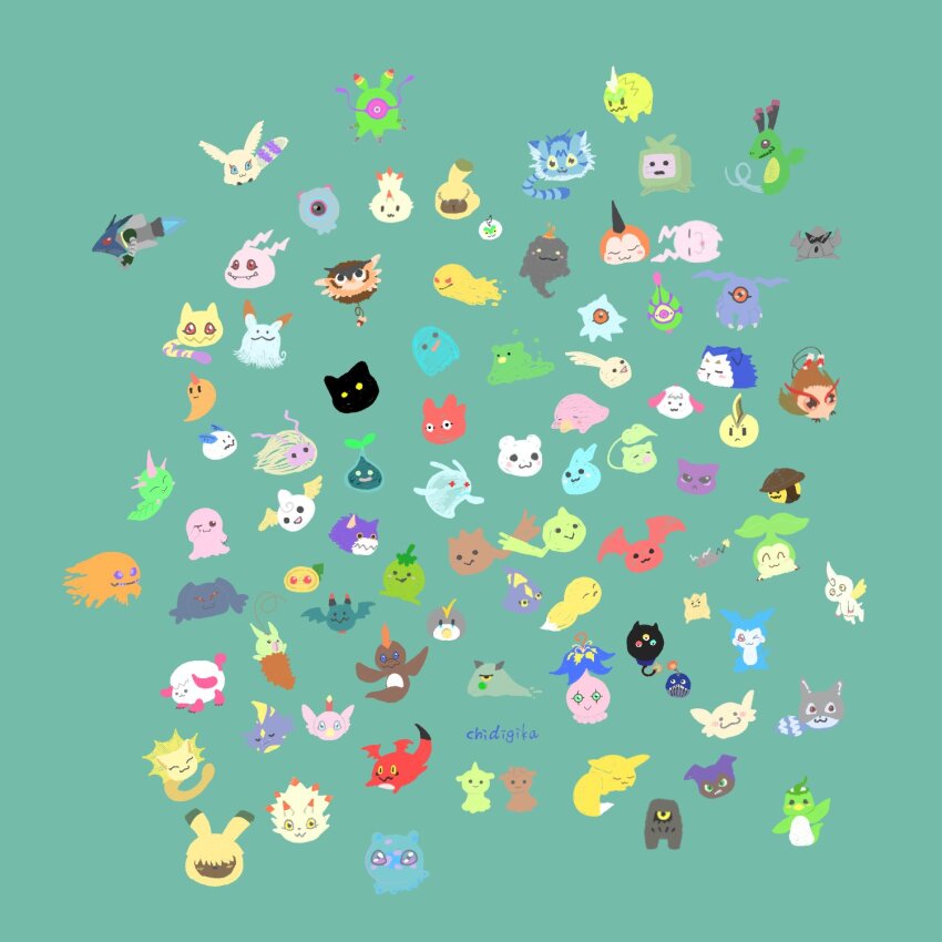 algomon algomon_baby_i algomon_baby_ii babydmon bibimon bombmon bommon bosamon botamon bubbmon budmon caprimon chapmon chibickmon chibimon chicomon chocomon choromon closed_eyes cocomon cupimon curimon digimon digimon_(creature) dodomon dokimon dragon feathers fire flower frimon fufumon fusamon gigimon goromon gummymon gurimon happy highres hopmon horns jyarimon keemon ketomon koromon kuramon kyaromon leaf leafmon looking_at_viewer minomon missimon mochimon mokumon monimon nyaromon nyokimon one_eye_closed pacifier pafumon pagumon paomon petals petimeramon petitmon pickmon pickmon_(sunglasses) pinamon pipimon pitchmon pokomon_(digimon) popomon poromon poyomon pukamon punimon pupumon pururumon pusumon puttimon puwamon puyomon puyoyomon pyocomon pyonmon relemon sakumon sakuttomon smile spikes sunamon sunglasses tail tanemon tsumemon tunomon upamon wanyamon wings wink xiaomon yarmon yukimibotamon yuramon zerimon zurumon