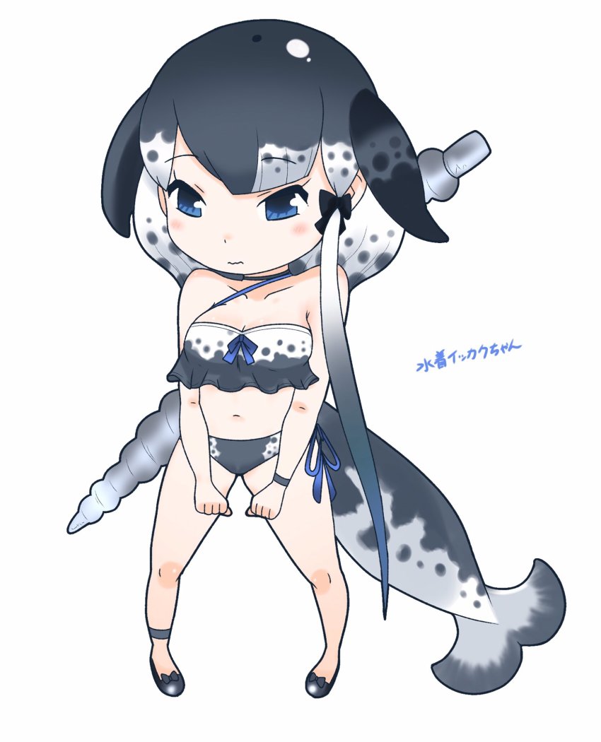 animal_ears bikini cats_yone highres kemono_friends kemono_friends_3 narwhal_(kemono_friends) swimsuit tail