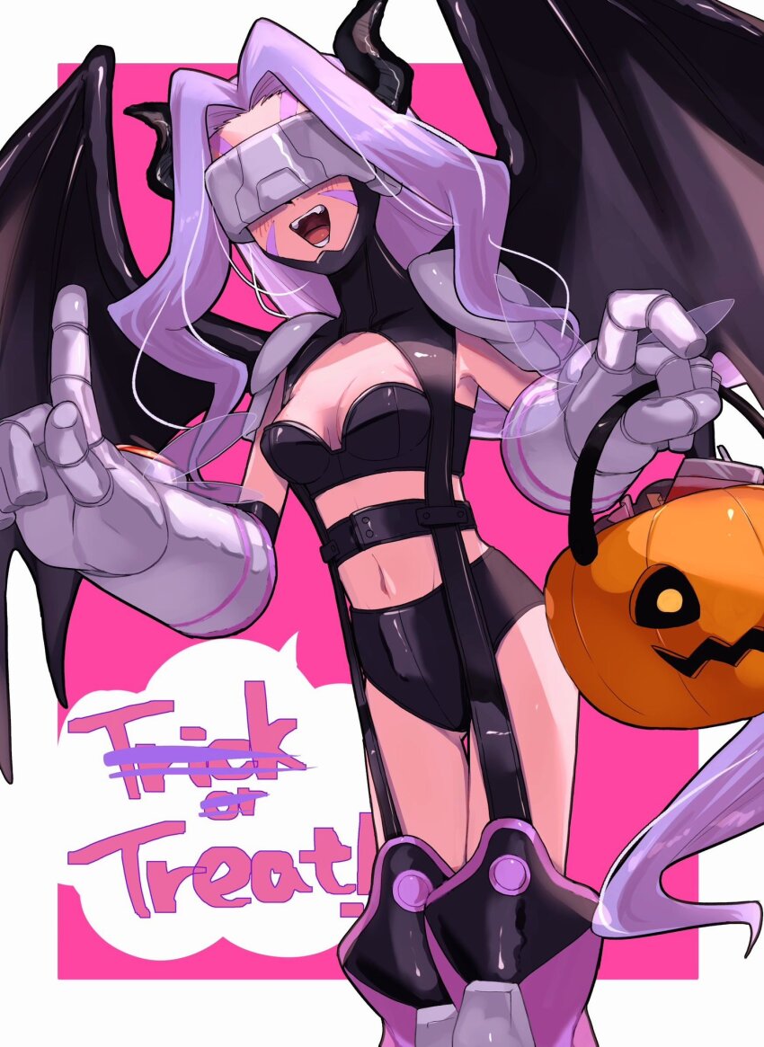 digimon digimon_(creature) digimon_frontier fairimon gloves halloween halloween_costume head_wings highres long_hair mask takeda_conomi wings
