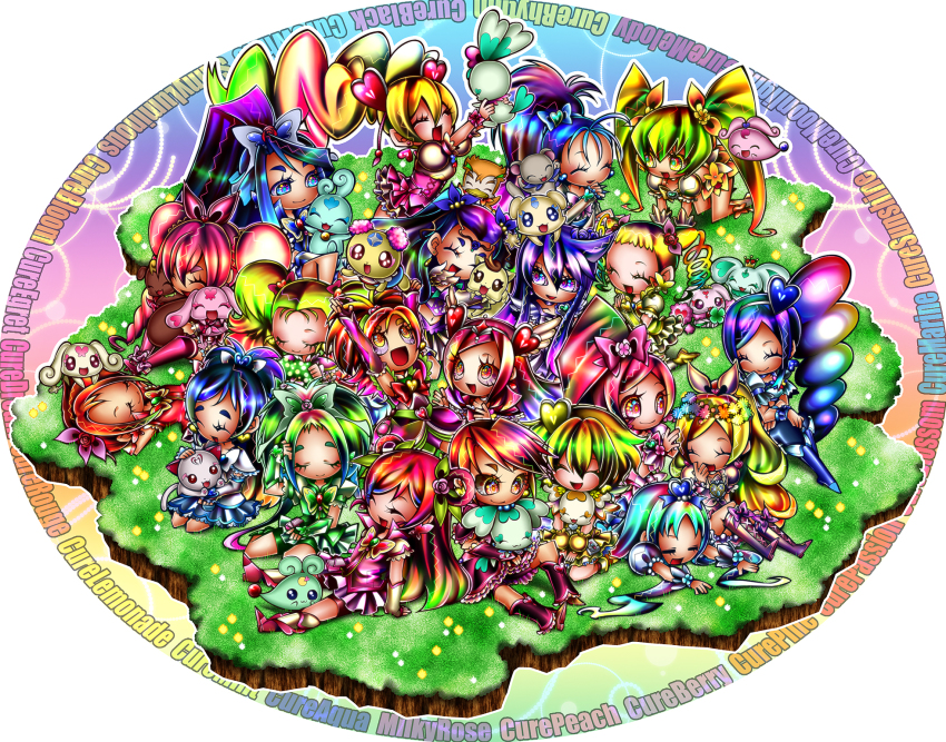 00s 10s 6+girls ^_^ absolutely_everyone ahoge akimoto_komachi aono_miki aqua_hair bad_id bad_pixiv_id blonde_hair blue_hair boots bug butterfly butterfly_hair_ornament character_name chiffon_(fresh_precure!) choppy chypre_(heartcatch_precure!) closed_eyes coco_(precure_5) coco_(yes!_precure_5) coffret_(heartcatch_precure!) colorful cone_hair_bun creature cure_aqua cure_berry cure_black cure_bloom cure_blossom cure_dream cure_egret cure_lemonade cure_marine cure_melody cure_mint cure_moonlight cure_passion cure_peach cure_pine cure_rhythm cure_rouge cure_sunshine cure_white double_bun dress drill_hair everyone eyelashes flappy foop fresh_precure! futari_wa_precure futari_wa_precure_max_heart futari_wa_precure_splash_star gradient_hair green_hair hair_bun hair_ornament hair_rings hairpin half_updo hanasaki_tsubomi happy heart heartcatch_precure! higashi_setsuna high_ponytail highres houjou_hibiki hug hummy_(suite_precure) hyuuga_saki insect kasugano_urara_(yes!_precure_5) kujou_hikari kurumi_erika long_hair lulun lying magical_girl mepple milk_(yes!_precure_5) milky_rose mimino_kurumi minamino_kanade minazuki_karen mipple mishou_mai misumi_nagisa momozono_love moop multicolored_hair multiple_girls myoudouin_itsuki natsuki_rin nuts nuts_(precure_5) nuts_(yes!_precure_5) orange_hair pink_hair ponytail porun potpourri_(heartcatch_precure!) precure precure_all_stars purple_hair rainbow red_hair senmu_(0107) shiny_luminous short_hair sitting suite_precure syrup_(precure_5) syrup_(yes!_precure_5) tart_(fresh_precure!) tsukikage_yuri twintails yamabuki_inori yes!_precure_5 yes!_precure_5_gogo! yukishiro_honoka yumehara_nozomi
