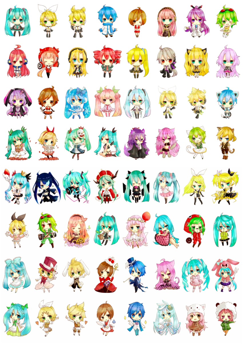 10s 3boys 6+girls aa_subarashiki_nyansei_(vocaloid) akita_neru alice_in_musicland_(vocaloid) black_rock_shooter black_rock_shooter_(character) blonde_hair blue_eyes blue_hair blunt_bangs blush bokura_no_16bit_warz_(vocaloid) brown_hair chibi crossover flower full_body goggles goggles_on_head green_eyes green_hair gumi hair_flower hair_ornament hatsune_miku hatsune_miku_(lollipop) hatsune_miku_(marionette) hatsune_miku_(orbit) hatsune_miku_(saihate) hello_planet_(vocaloid) highres hitobashira_alice_(vocaloid) hood hoodie ia_(vocaloid) jinrou_kyoushikyoku just_be_friends_(vocaloid) kagamine_len kagamine_rin kagamine_rin_(reactor) kaito_(neko_cyber)_(vocaloid) kaito_(vocaloid) kamui_gakupo karakuri_pierrot_(vocaloid) kasane_teto kasane_teto_(utau) koi_wa_sensou_(vocaloid) kurikaeshi_hitotsubu_(vocaloid) lily_(vocaloid) lol_-lots_of_laugh-_(vocaloid) long_hair looking_at_viewer matryoshka_(vocaloid) md5_mismatch megurine_luka meiko_(vocaloid) melt_(vocaloid) multiple_boys multiple_girls nekomura_iroha panda_hero_(vocaloid) pink_eyes pink_hair project_diva project_diva_(series) project_diva_2nd red_hair romeo_to_cinderella_(vocaloid) roshin_yuukai_(vocaloid) saihate_(vocaloid) sakine_meiko sakura_miku seeu sf-a2_miki short_hair shuumatsu_ga_yattekuru!_(vocaloid) simple_background songover spica_(vocaloid) sweet_devil_(vocaloid) the_beast_(vocaloid) toeto_(vocaloid) twintails utau very_long_hair vocaloid vocaloid_append wander_last_(vocaloid) wanderlast_(vocaloid) white_background world_is_mine_(vocaloid) yowane_haku yura0910