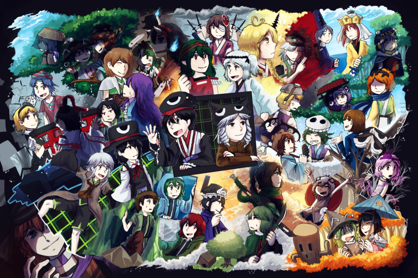 6+others ^_^ absolutely_everyone adagumo_no_saragimaru adagumo_no_yaorochi ajirogasa amanomiya_jun amanomori_shou ametsukana_yago androgynous anger_vein animal_helmet anniversary antenna_hair antennae armor arms_up ascot autumn autumn_leaves azuma_kaisen backpack badge bag bandage_over_one_eye bandeau banner bare_arms bare_shoulders bare_tree belt belt_buckle black_bandeau black_belt black_border black_cape black_coat black_eyes black_gloves black_hair black_hairband black_hakama black_headband black_headwear black_ribbon black_sclera black_shirt black_shorts black_skirt black_sleeves black_veil black_vest blonde_hair blue_capelet blue_coat blue_fire blue_headwear blue_hood blue_jacket blue_kimono blue_scarf blue_shirt blue_sleeves blue_umbrella blunt_bangs blunt_ends border bottle_opener bow breastplate brown-framed_eyewear brown_ascot brown_bag brown_coat brown_eyes brown_hair brown_headband brown_headwear brown_jacket brown_kimono brown_pants brown_shirt brown_sleeves brown_vest buckle bush buttons candle_on_head cape capelet celeritas_lumen cine_hamal city clause_(len&#039;en) clenched_hand clenched_teeth closed_eyes closed_mouth cloud cloudy_sky coat collared_cape collared_coat collared_shirt colored_sclera colored_tips cropped_legs cropped_torso crown day detached_sleeves dice_hair_ornament eggplant energy_wings enraku_tsubakura epaulettes everyone expressionless eye_of_senri finger_gun fire flower food forest frilled_hat frills from_behind from_side fujiwara_no_iyozane fujiwara_no_shirogane_no_sanra fur-trimmed_capelet fur_trim furrowed_brow gloves goggles goggles_on_headwear green_capelet green_coat green_eyes green_hair green_hakama green_jacket green_kimono green_scarf green_skirt green_sleeves green_trim green_vest grey_eyes grey_headwear grin hair_between_eyes hair_ornament hair_over_one_eye hair_ribbon hairband hakama hakama_short_skirt hakama_skirt hammer hand_on_own_cheek hand_on_own_chin hand_on_own_face haniwa_(statue) hat head_mirror headband headgear heart_antenna_hair helmet hexagram high_ponytail high_side_ponytail highres holding holding_food holding_hammer holding_polearm holding_sword holding_umbrella holding_weapon hood hood_down hood_up hooded_jacket horns houlen_yabusame house jacket jacket_on_shoulders japanese_clothes jinbei_(clothes) jinbei_(len&#039;en) kariginu kashiwagi_kaoru katano_sukune katano_sukune&#039;s_bottle_opener kesa_kujiru kimono kitsugai_sese knee_up knees knife kokutenshi_hibaru kurohebi kuzu_suzumi lake layered_sleeves leaf len&#039;en light_frown long_hair long_sleeves looking_ahead looking_at_another looking_back looking_up mask mask_on_head medium_hair messy_hair military_hat military_uniform mirror mitsumo mob_cap moritake_medias mouth_guard multicolored_hair multiple_others naginata nature neck_ribbon necktie nervous_smile no_eyes noh_mask ocean ofuda ofuda_on_clothes ofuda_on_head ogata_garaiya oil-paper_umbrella one-eyed one_side_up ooama_no_ake_no_mitori ooya_kunimitsu open_clothes open_coat open_jacket open_mouth orange_hair orange_jacket other_focus outside_border outstretched_arms over_shoulder pagoda pants para_(len&#039;en) para_(len&#039;en)_(oni) parted_bangs parted_lips patch pauldrons penguin_hat pine_tree pink_eyes pink_flower pink_hair pink_shirt pointy_ears pointy_hair polearm ponytail portal_(object) prehensile_tail puffy_short_sleeves puffy_sleeves purple_cape purple_hair purple_jacket purple_kimono purple_shirt purple_sleeves purple_vest raised_eyebrows red_eyes red_hair red_hairband red_headwear red_kimono red_mask red_necktie red_ribbon red_scarf red_sleeves rei_(len&#039;en) ribbon round_eyewear saddle scared scarf scrunchie see-through_clothes see-through_jacket senri_haiji senri_tsurubami shade shaded_face sharp_teeth shell shide shion_(len&#039;en) shirami_souko shirt shitodo_aoji shitodo_hooaka shitodo_kuroji short_hair_with_long_locks short_over_long_sleeves short_ponytail short_sleeves shorts shoulder_armor single_bare_arm single_detached_sleeve skirt skull-shaped_hat sky sleeveless sleeveless_coat sleeveless_kimono sleeveless_shirt sleeves_past_wrists smile smirk snake_hair_ornament snowing split_ponytail star_of_david striped_clothes striped_headwear striped_shirt sunset sweatdrop sword tadpole_hat tail taira_no_chouki taira_no_fumikado talking tasouken tate_eboshi tears teeth terumi_(len&#039;en) tile_floor tiles top_hat torii traditional_youkai tree triangular_headpiece turtleneck turtleneck_shirt two-tone_headwear two-tone_shirt umatachi_tsugumi umbrella upper_body v-neck veil vest waving weapon weapon_over_shoulder white_ascot white_bow white_cape white_coat white_hair white_headband white_headwear white_horns white_jacket white_kimono white_scarf white_scrunchie white_shirt white_sleeves white_veil wing_print wings winter xeno_a yamanoskk yellow_eyes yellow_headwear yellow_kimono yellow_sleeves yin_yang yin_yang_print zelo_(len&#039;en) zuifeng_tenkai