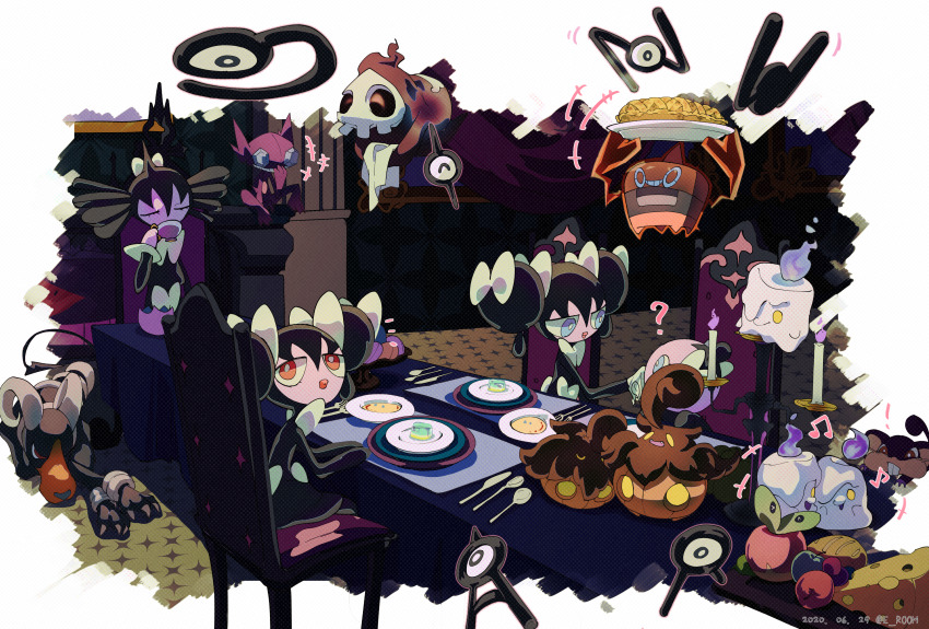 0_ici_0 ? absurdres alolan_form alolan_rattata alternate_color applin border chair dinner drinking duskull food gen_1_pokemon gen_2_pokemon gen_3_pokemon gen_4_pokemon gen_5_pokemon gen_6_pokemon gen_7_pokemon gen_8_pokemon gothita gothitelle gothorita highres houndoom litwick napkin nintendo pokemon pokemon_(creature) pumpkaboo rattata rotom rotom_(heat) sableye shiny_pokemon table tagme unown unown_a unown_d unown_i unown_n unown_r white_border