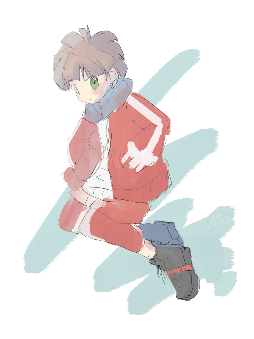 1boy amanokawa_hiro betelgammamon brown_hair digimon digimon_ghost_game green_eyes highres looking_at_viewer male_focus solo