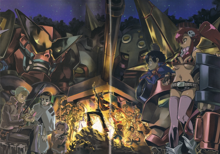 00s 6+boys 6+girls ailac_coega attenborough_cortitch barinbo boota_(ttgl) darry_adai dayakka everyone gimmy_adai gurren highres jogan kamina_(ttgl) kidd_coega king_kittan kinon_bachika kittan_bachika kiyal_bachika kiyoh_bachika lagann leeron_littner leite_jokin makken mecha mori_kotarou multiple_boys multiple_girls official_art old_coco robot rossiu_adai scan simon_(ttgl) sozoshin tengen_toppa_gurren_lagann tetsukan yoko_littner zoushi_kanai