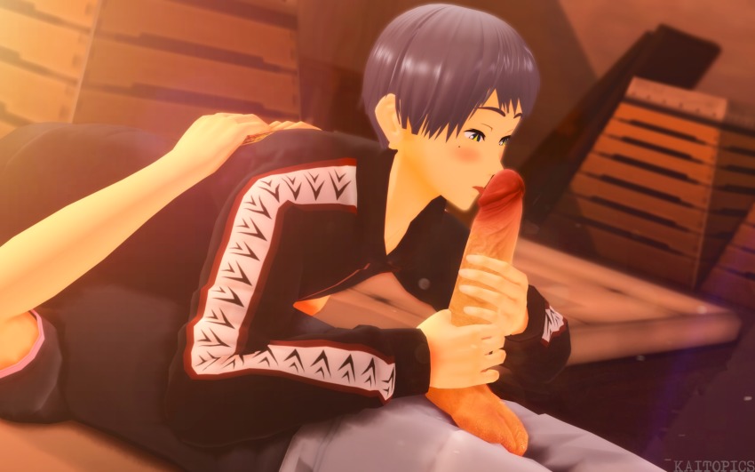 10s 2boys 69 blue_eyes blush free! grey_hair highres kaitopics licking male_focus mole multiple_boys nitori_aiichirou open_fly penis school_uniform star-shaped_pupils star_(symbol) symbol-shaped_pupils tagme uncensored yaoi