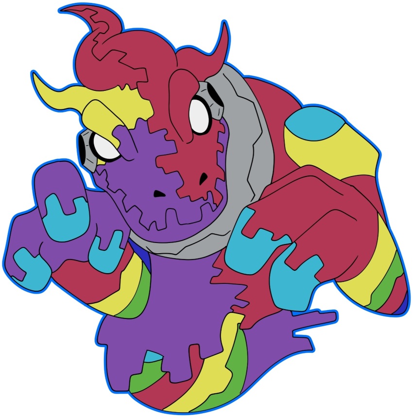 damedamon digimon highres looking_at_viewer no_legs simple_background solo white_background