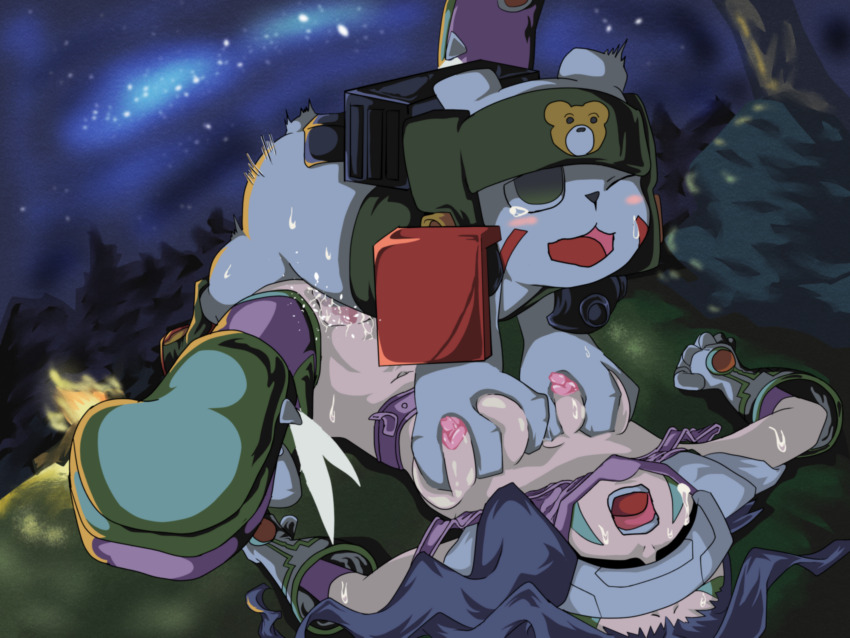absurdres chackmon digimon digimon_(creature) digimon_frontier fairimon gloves head_wings highres long_hair mask sex size_difference vaginal wings
