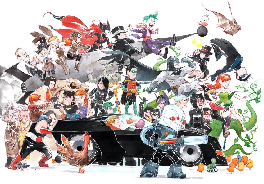 6+girls ^_^ alfred_pennyworth annie_(clayface) aquaman_(dc) bad_id bad_twitter_id bald bane barbara_gordon barefoot bat_(animal) batgirl batman batman_(series) batmobile batwoman bird black_bat black_footwear black_gloves black_hair blonde_hair bodysuit bomb boots bowler_hat brothers brown_footwear bruce_wayne cane cape car carpenter_(dc) cassandra_cain catwoman character_request chibi clayface closed_eyes coattails colin_wilkes computer cup damian_wayne dc_comics dick_grayson domino_mask dustin_nguyen english_text everyone explosive facial_hair father_and_daughter father_and_son fish glasses gloves goggles green_footwear green_gloves green_hair grin harley_quinn hat highres hood hoodie huntress_(dc) james_gordon jason_todd katana_(dc) killer_croc laptop lil_gotham luchador_mask mad_hatter_(dc) march_hare_(dc) mask mother_and_son motor_vehicle mr._freeze mug multiple_boys multiple_girls mustache nightwing official_art open_mouth oracle_(dc) orange_hair pogo_stick poison_ivy power_suit ra&#039;s_al_ghul red_footwear red_gloves red_hair robin_(dc) rocket roxy_rocket siblings smile stephanie_brown talia_al_ghul tea teacup the_joker the_penguin the_riddler tim_drake top_hat tricycle turtle white_background zatanna_zatara