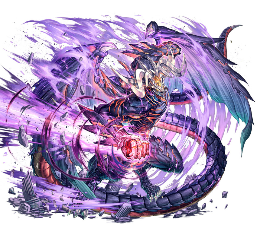1other demon_horns demon_wings fire_emblem fire_emblem:_the_sacred_stones fire_emblem_heroes fomortiis_(fire_emblem) forehead_jewel glowing_fist horns incoming_attack izuka_daisuke nintendo official_art purple_scales sharp_teeth solo tail teeth tongue tongue_out wings yellow_eyes