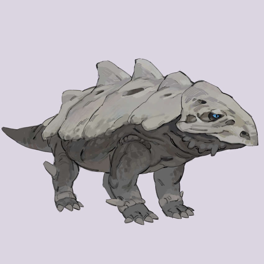 absurdres blue_eyes full_body gen_3_pokemon highres lairon mannimarcos nintendo no_humans pokemon pokemon_(creature) simple_background standing