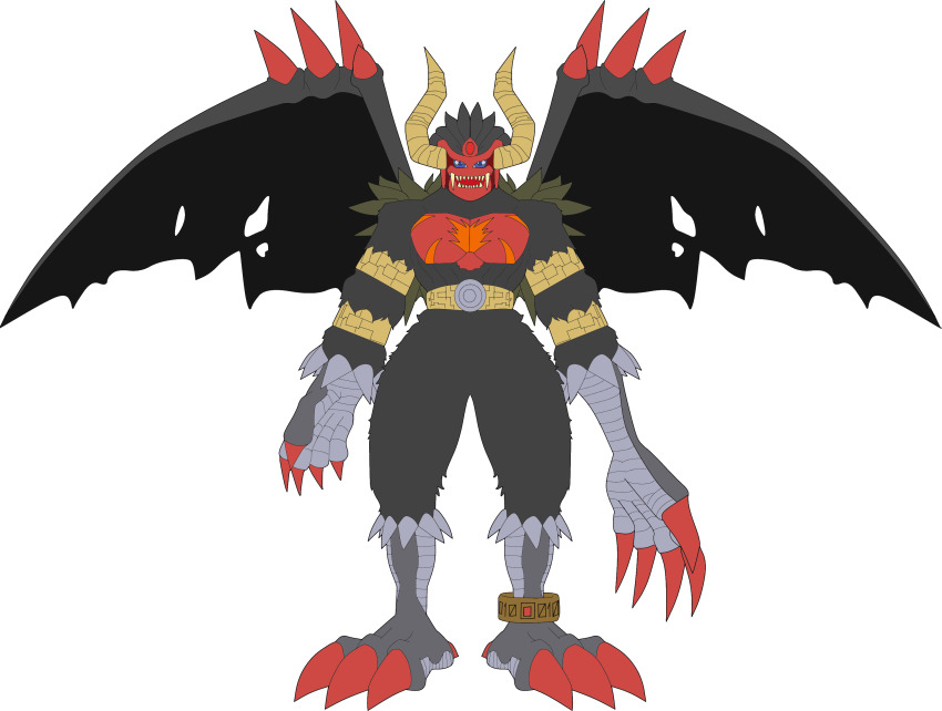 1boy belt claws demon demon_(digimon) demon_(mutant) digimon digimon_(creature) digimon_linkz highres male_focus solo wings